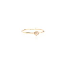 14K Itty Bitty Pave Disc Ring