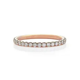 14K Rose Gold Eternity Diamond Band