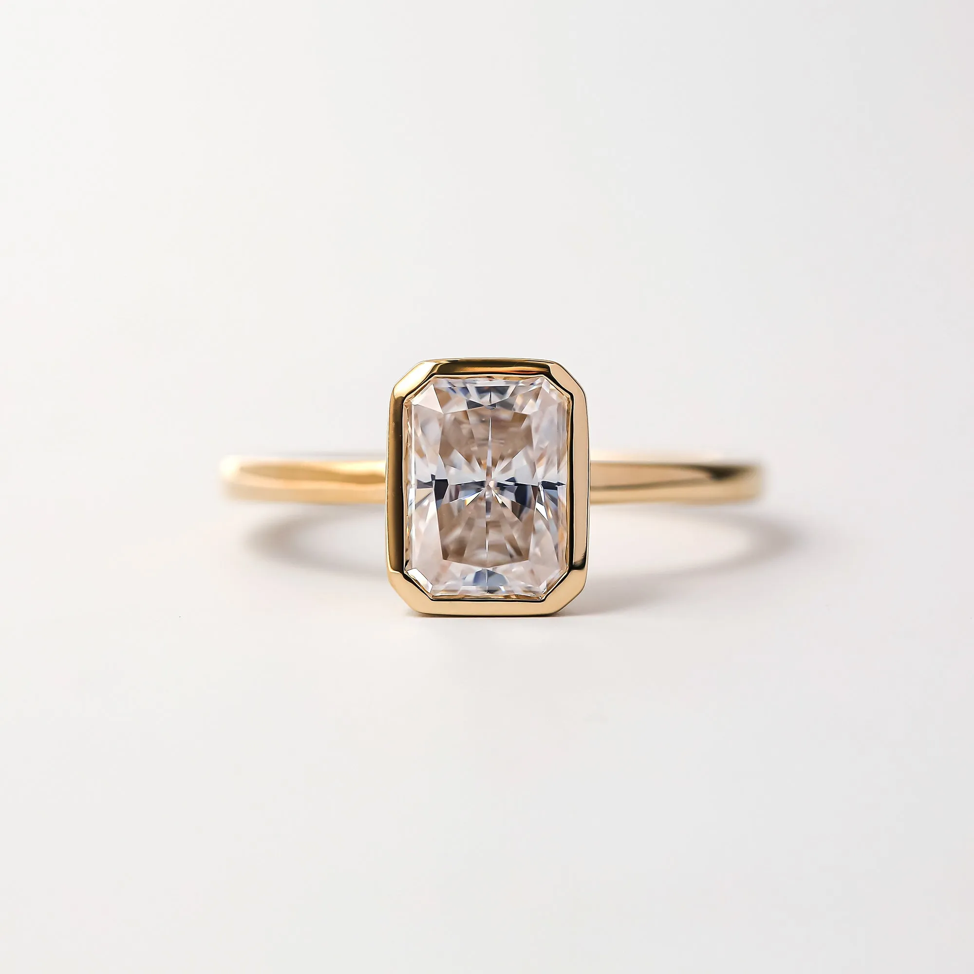 1.80ct Radiant Posh X Bezel Ring
