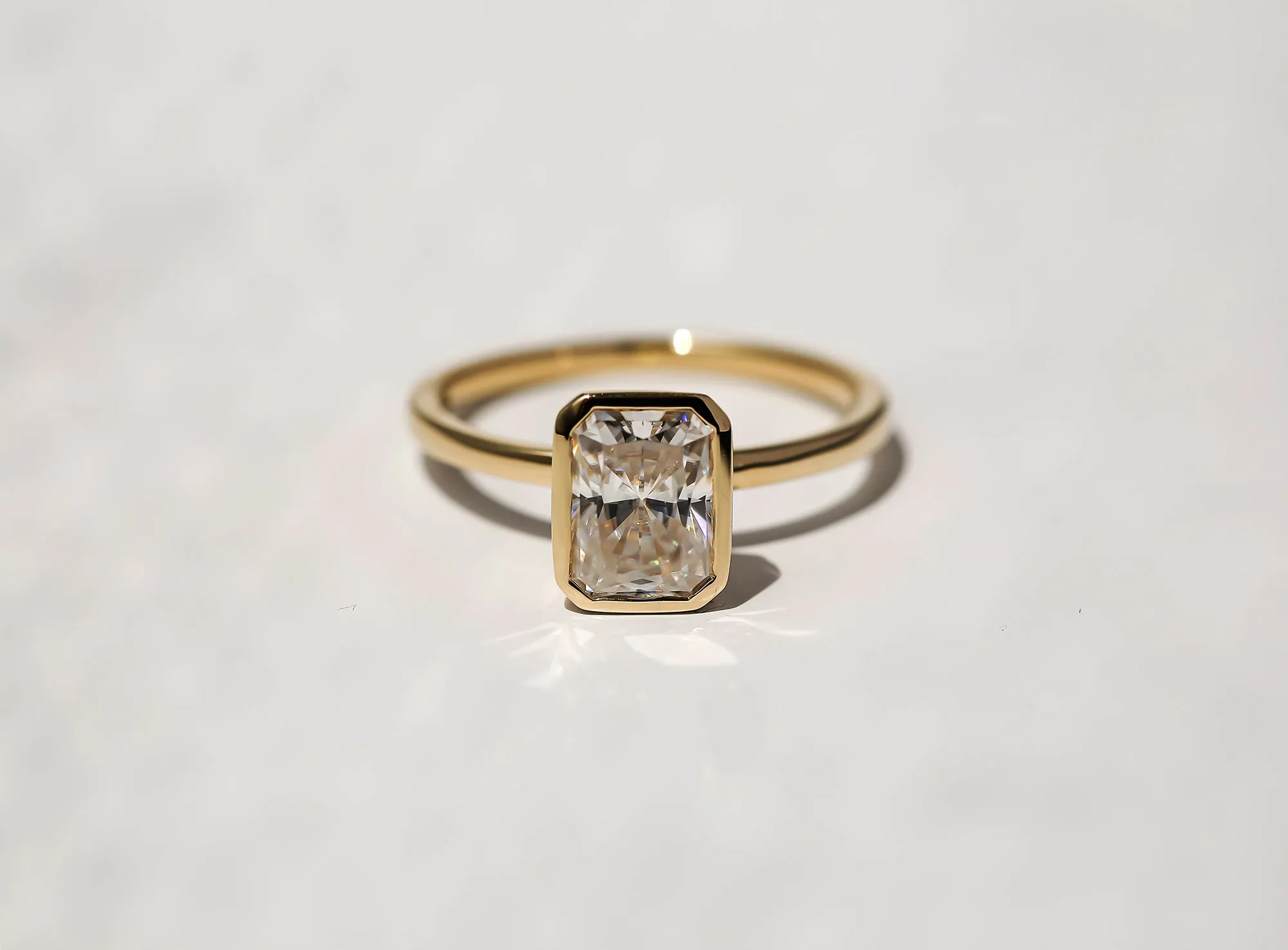 1.80ct Radiant Posh X Bezel Ring