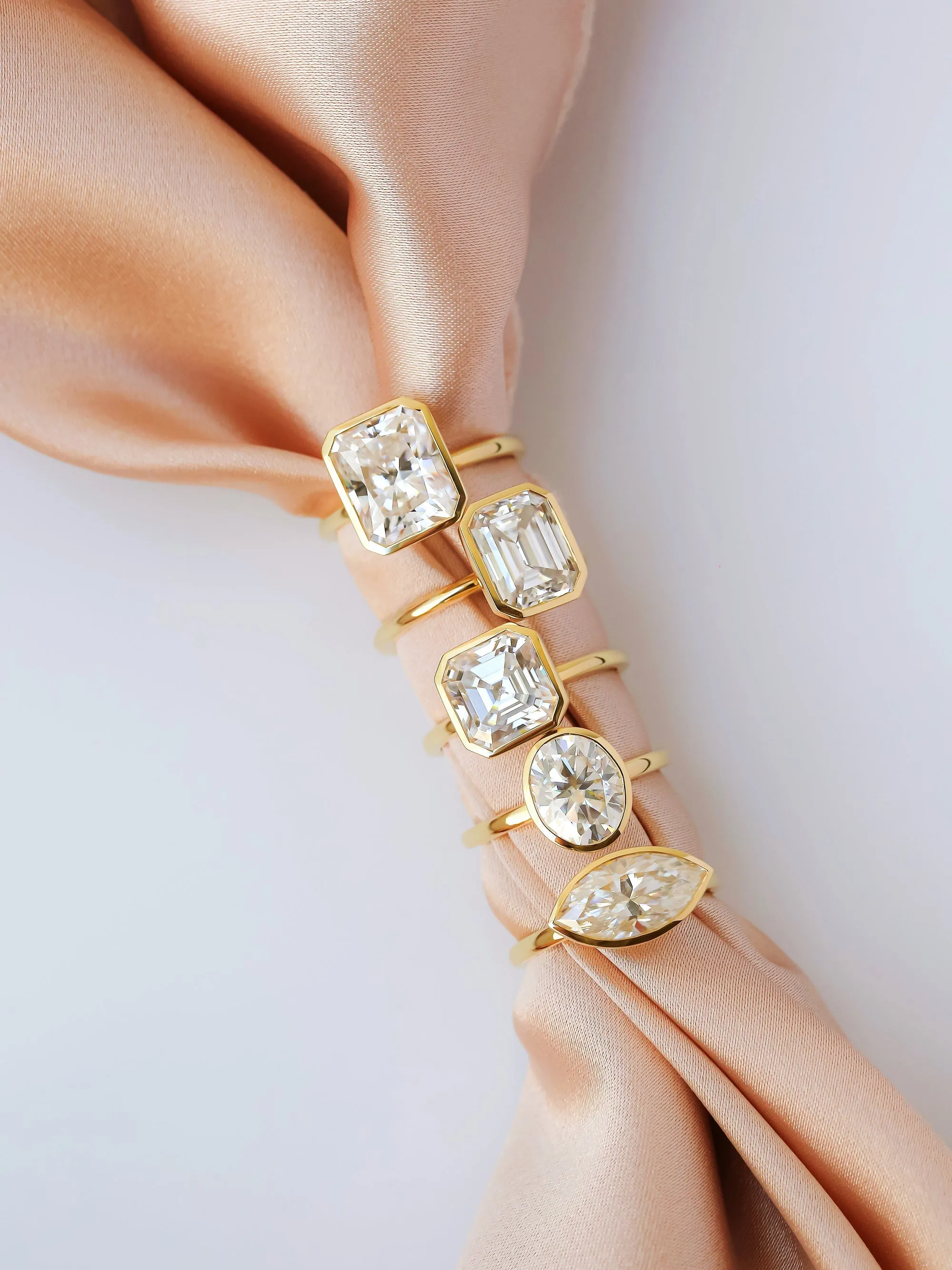 1.80ct Radiant Posh X Bezel Ring