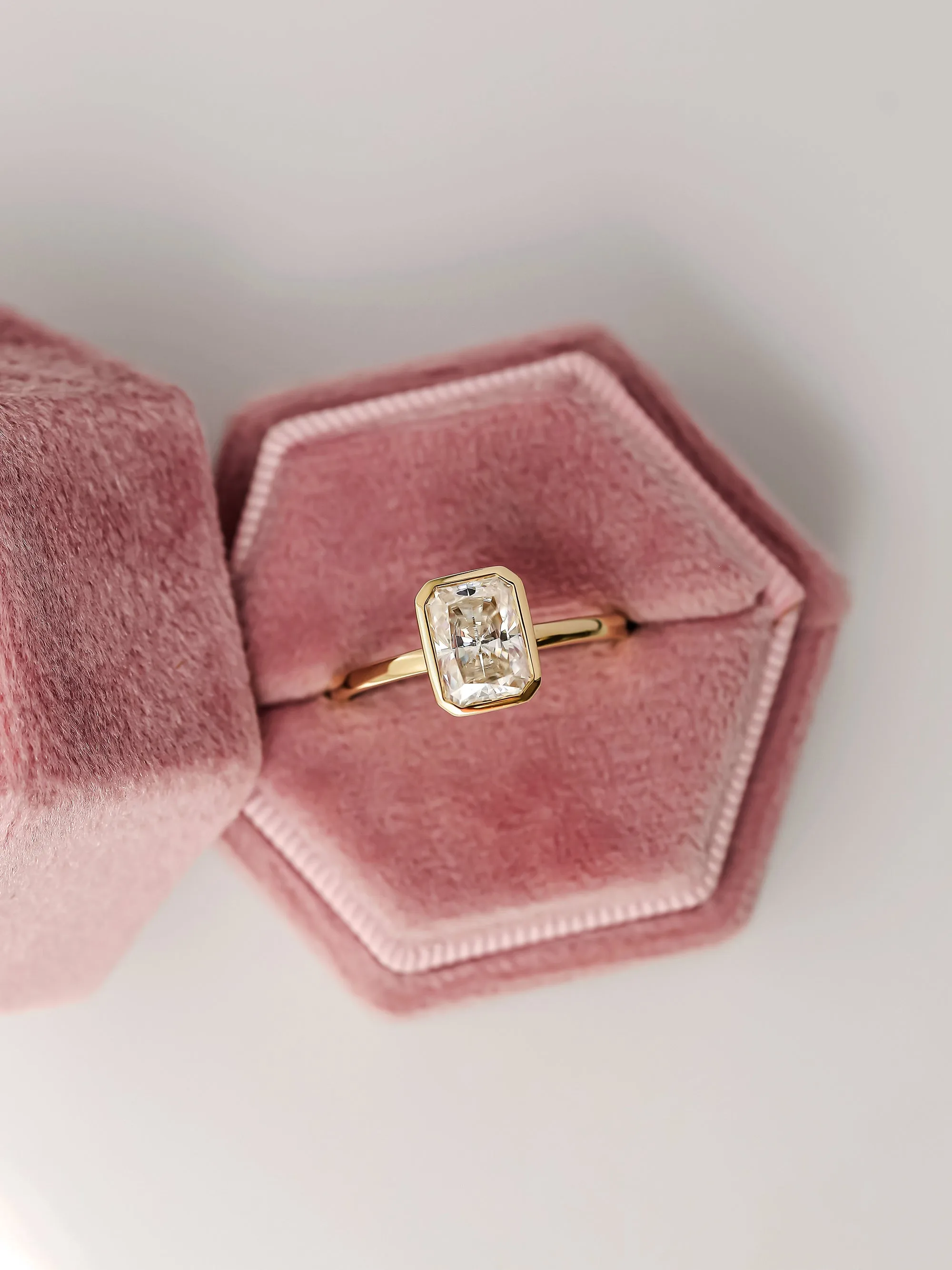 1.80ct Radiant Posh X Bezel Ring
