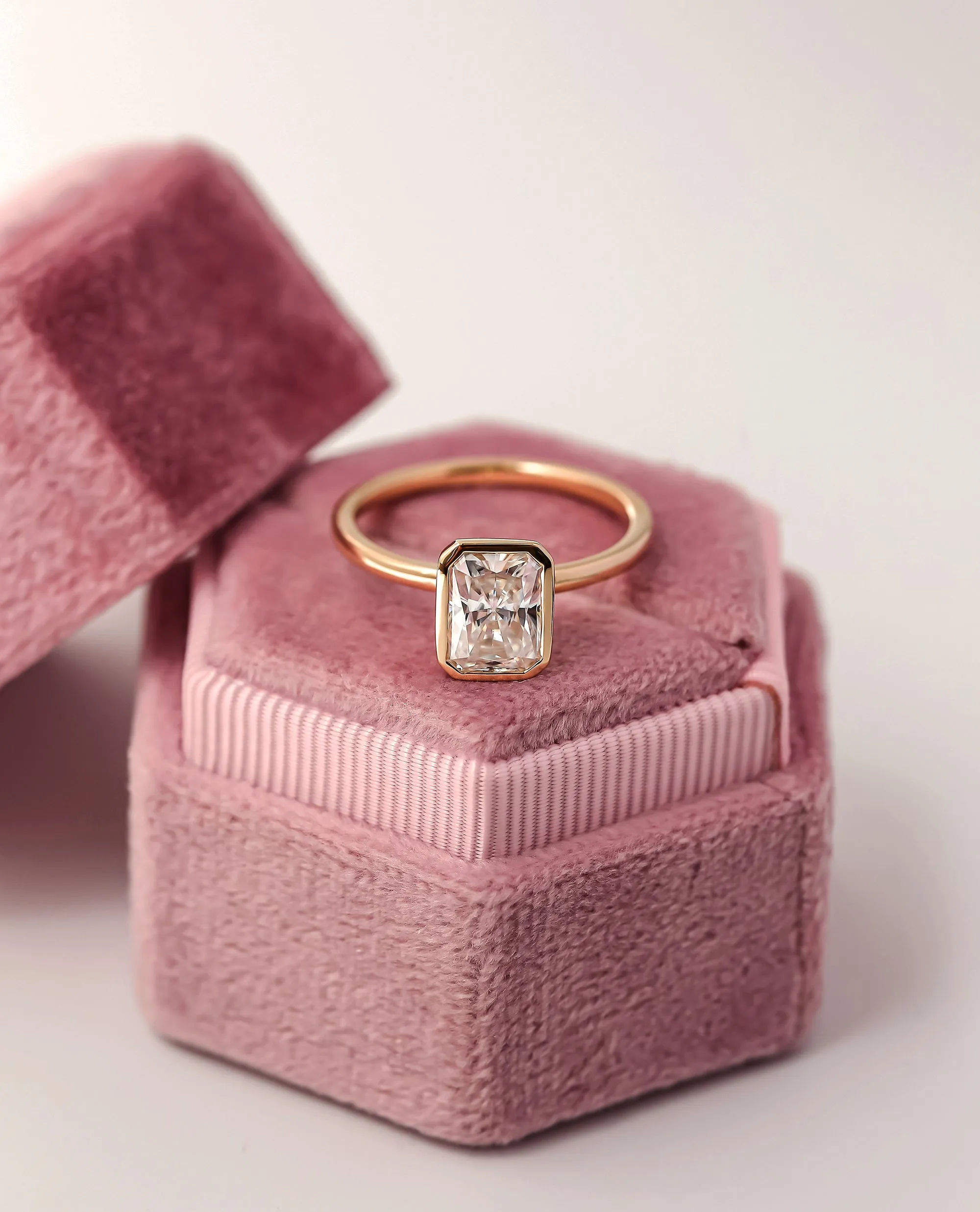 1.80ct Radiant Posh X Bezel Ring