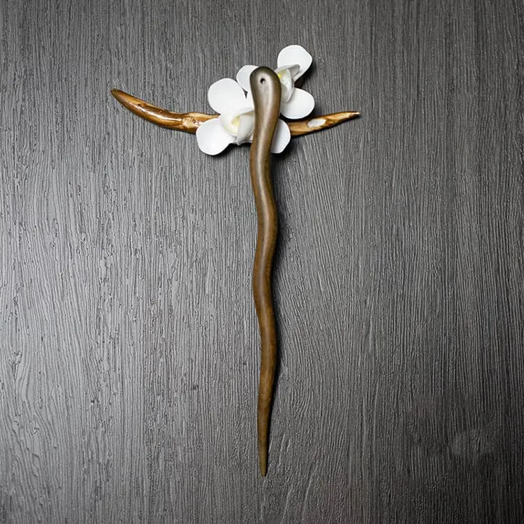18cm Sandalwood Chinese Hairpin Zan (Shape 12)