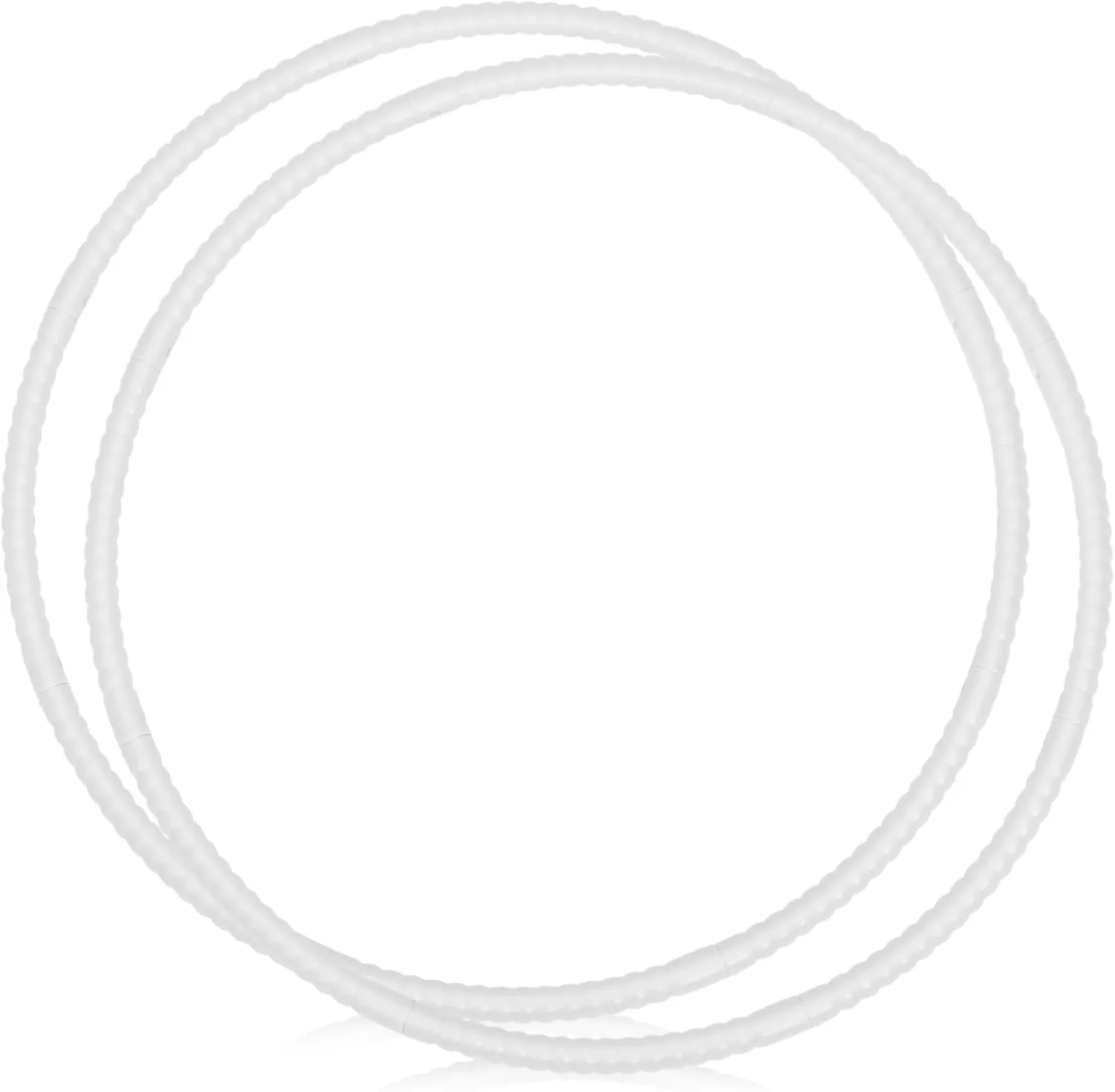 2 Pcs Toy Hoop Exercise Hoop Detachable Adjustable Plastic Toy Ring Playground Equipment for School Colored Circles Exercise Ring for Teens Dog Agility Equipment(White,23 Inch)