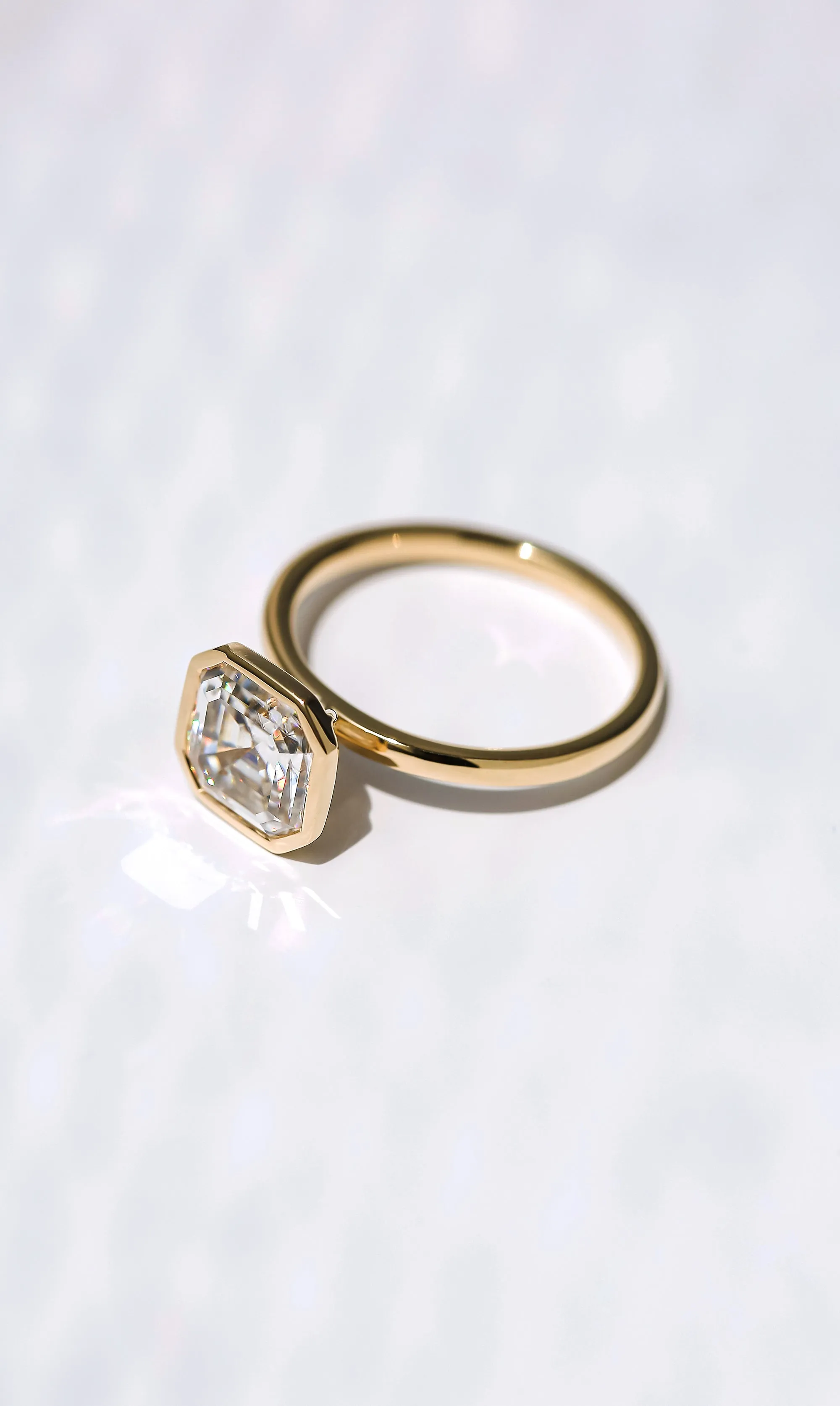 2.20ct Asscher Premium 2X Bezel Ring