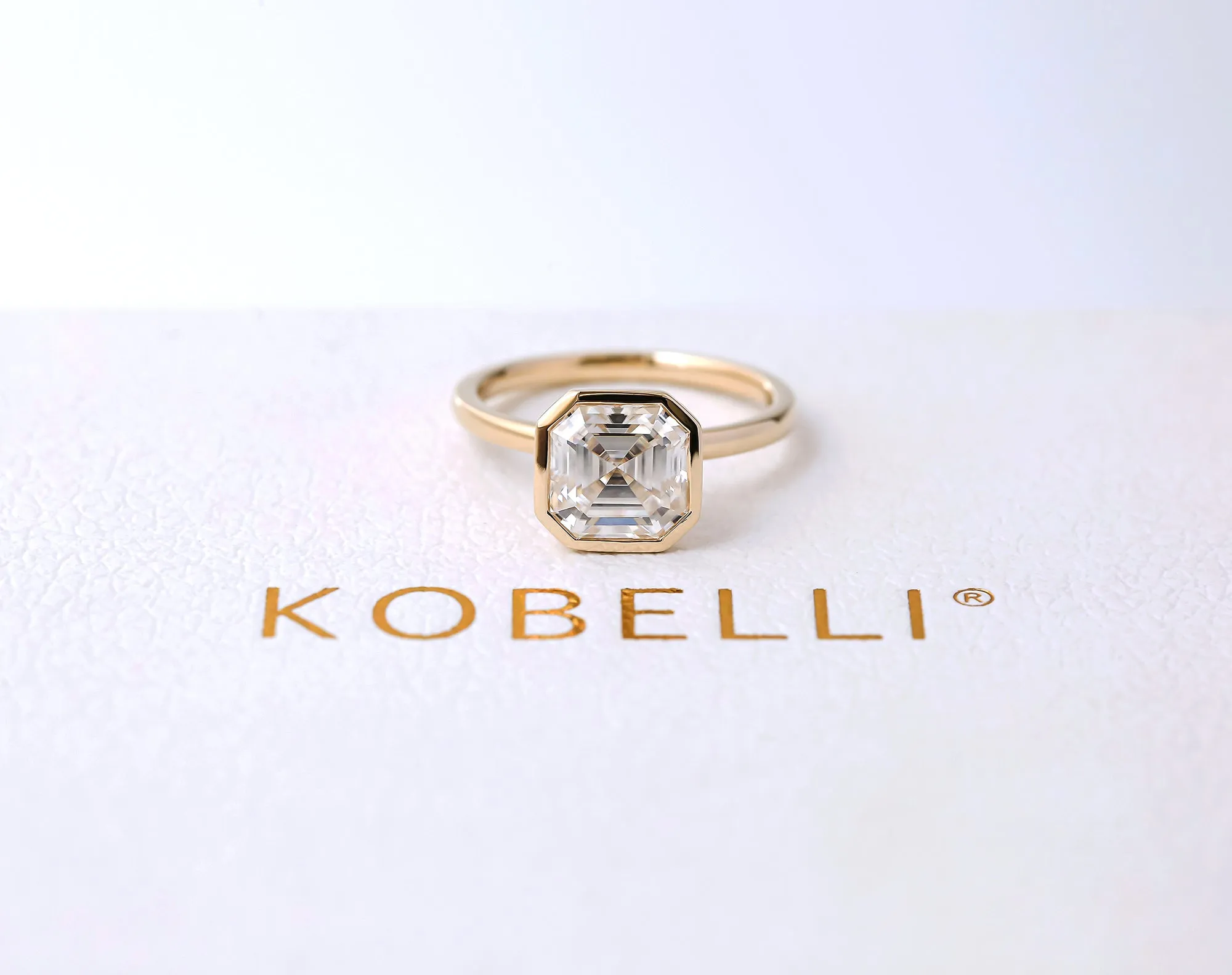 2.20ct Asscher Premium 2X Bezel Ring