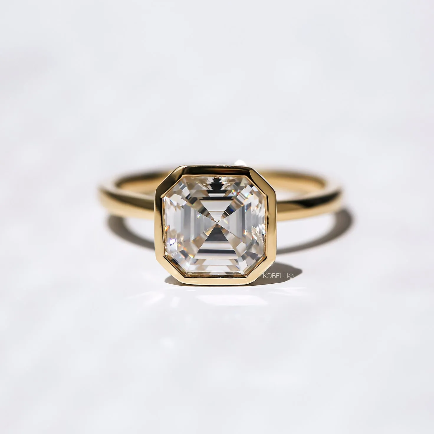 2.20ct Asscher Premium 2X Bezel Ring