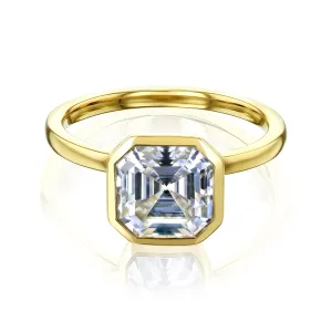 2.20ct Asscher Premium 2X Bezel Ring