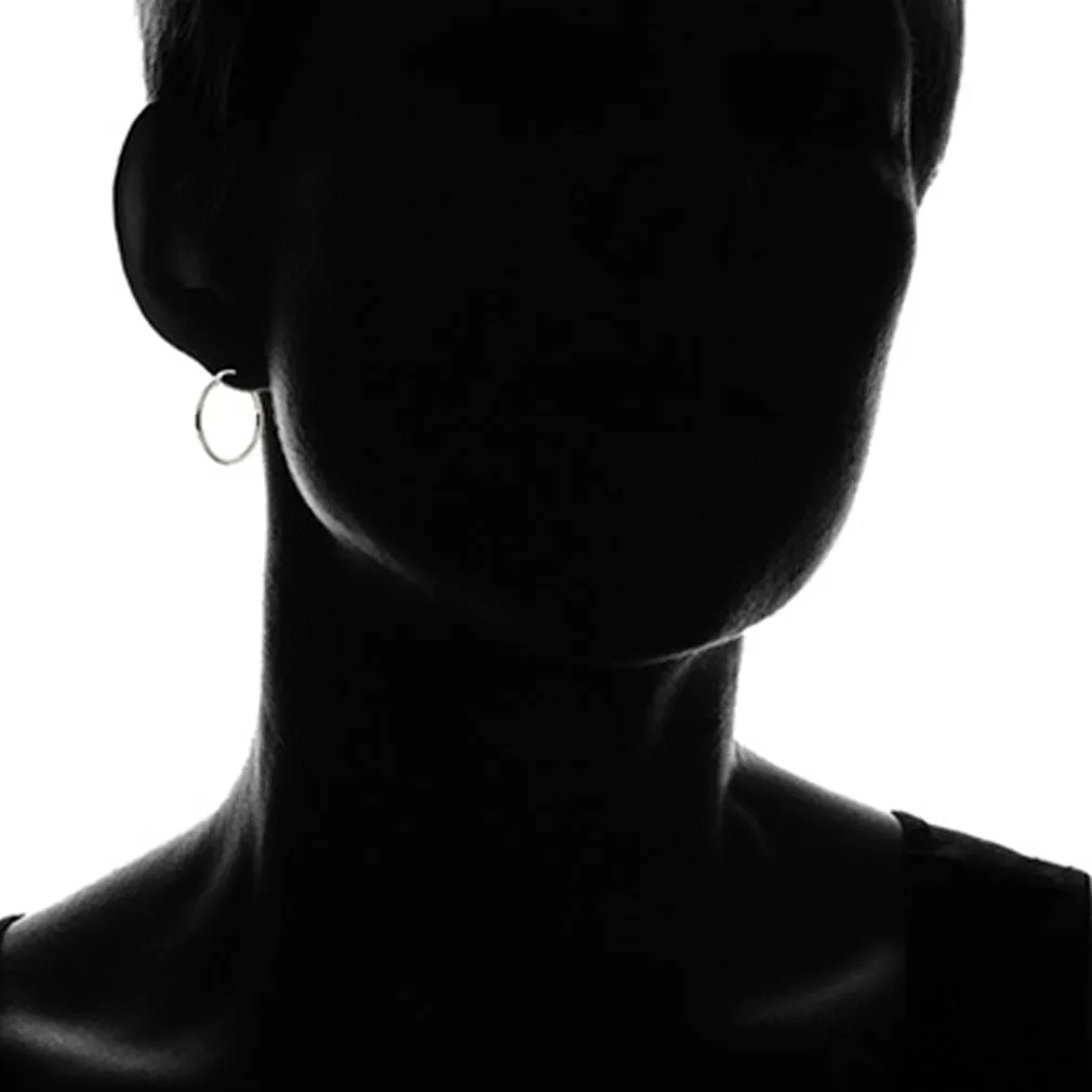 25mm Classic French Lock Hoops in Solid Sterling Silver