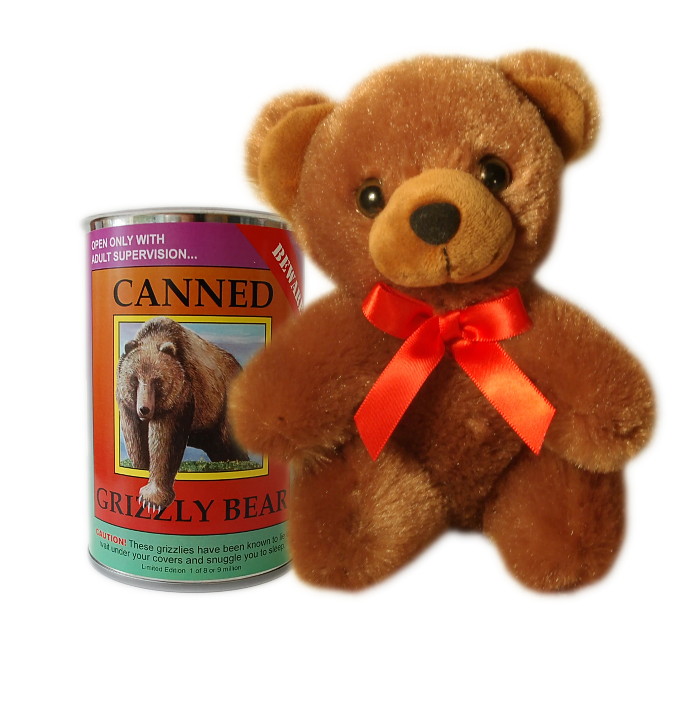 6" Canned Grizzly Bear