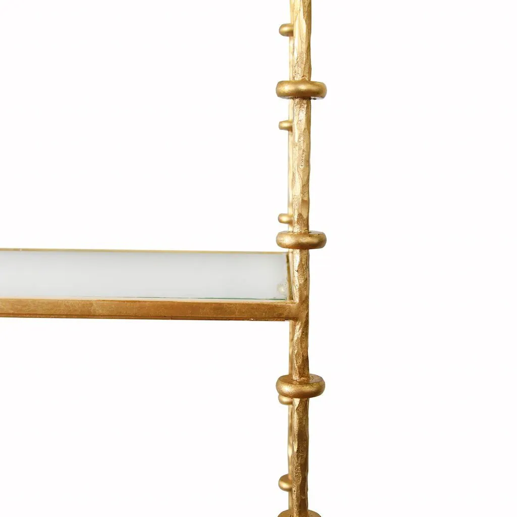 Addie Sculpted Gold Etagere by Worlds Away