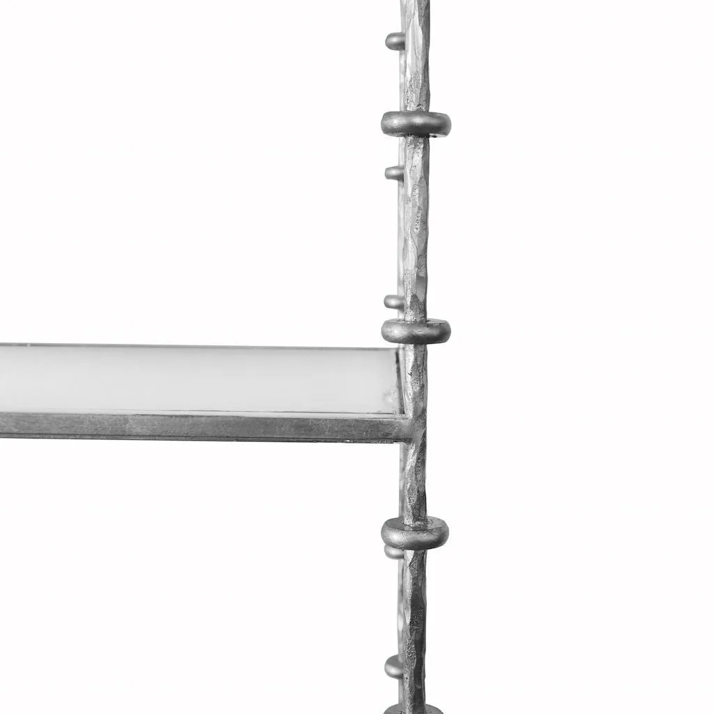 Addie Sculpted Silver Etagere by Worlds Away