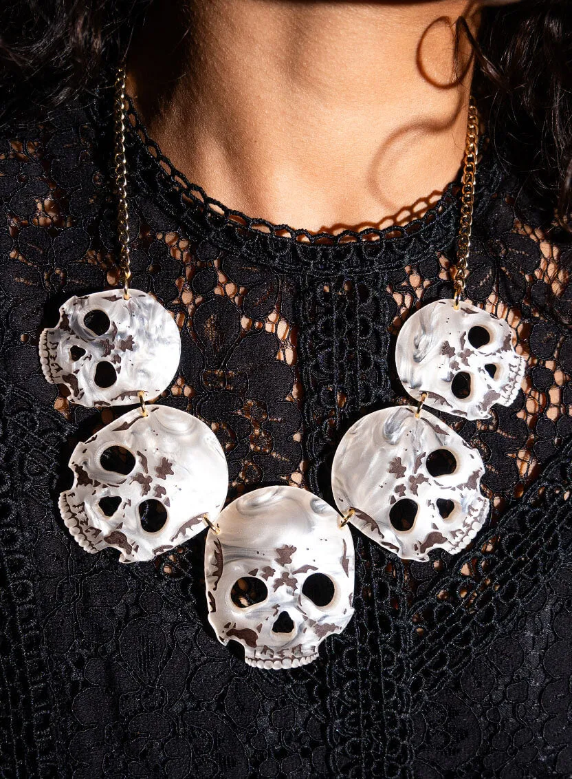 Ancient Skulls Statement Necklace