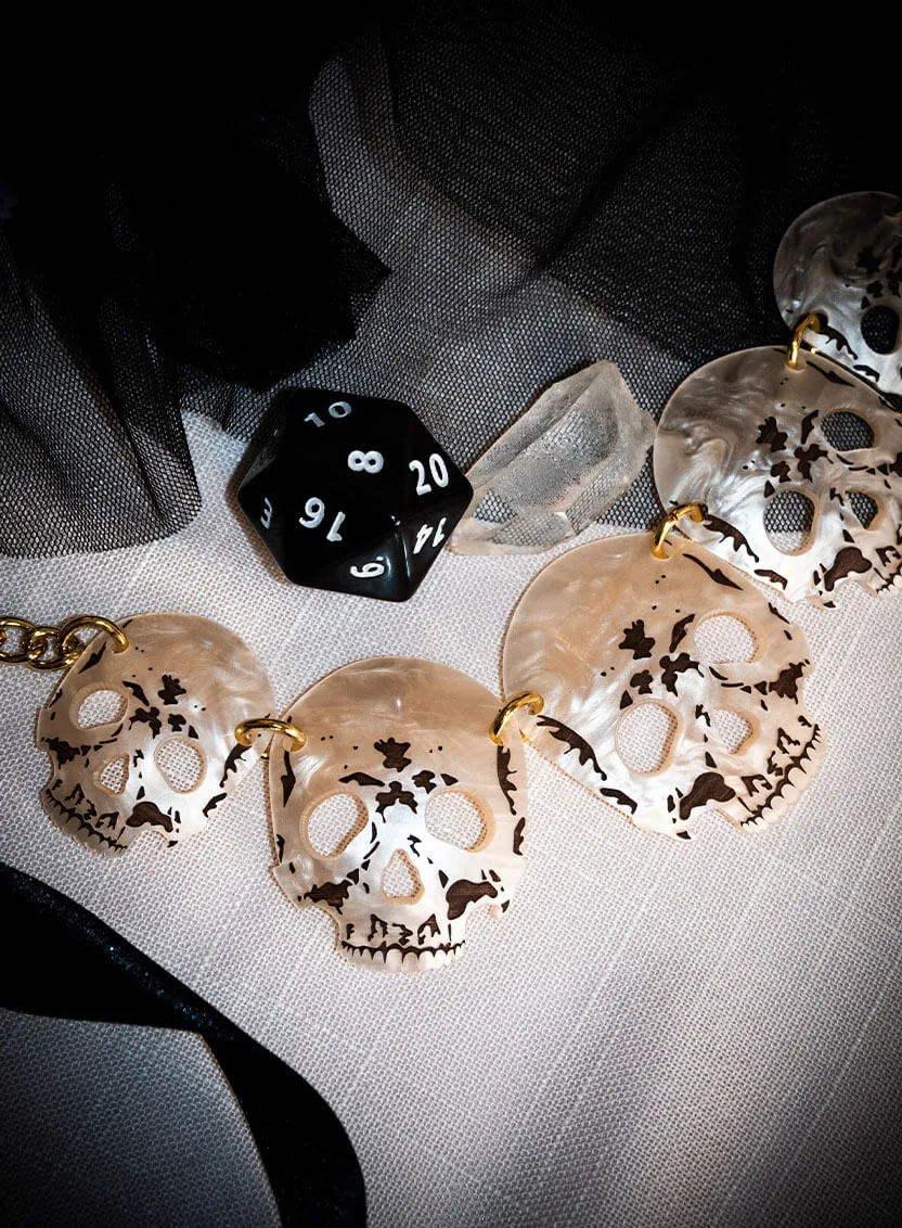Ancient Skulls Statement Necklace