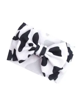 BBTDIN Cow Stria Headband Bow Baby Girl Hair Clip Bows HeadWear BBG37 (A1-Turban)