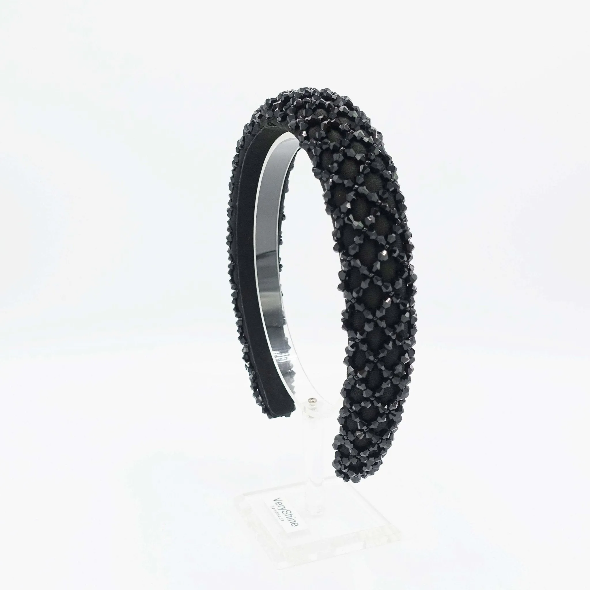 beads net embellished padded headband stylish hairband woman hair accessory