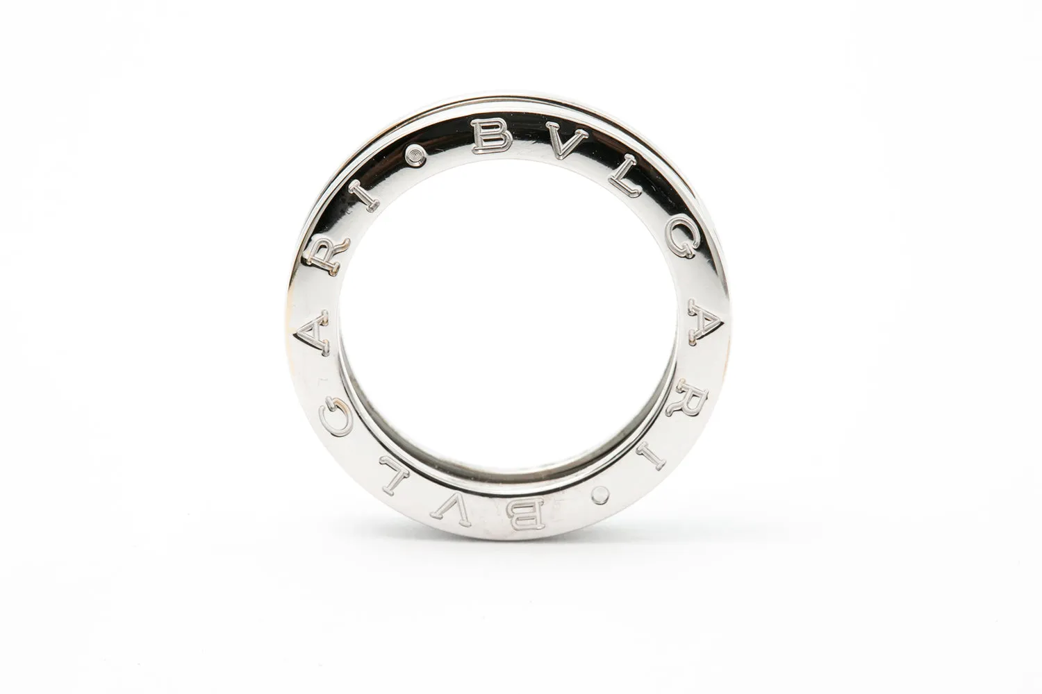 Bvlgari Bulgari B-Zero 1 18k 750 White Gold Band Ring EU 55 US 7