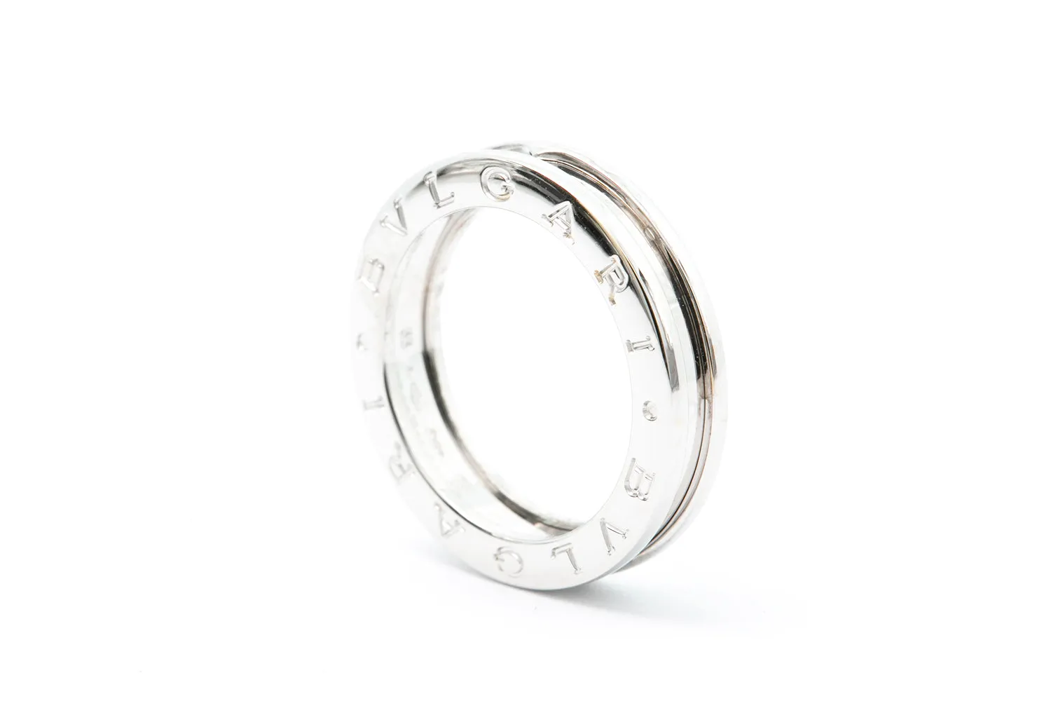 Bvlgari Bulgari B-Zero 1 18k 750 White Gold Band Ring EU 55 US 7