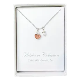 CA Pink Heart Drop Necklace