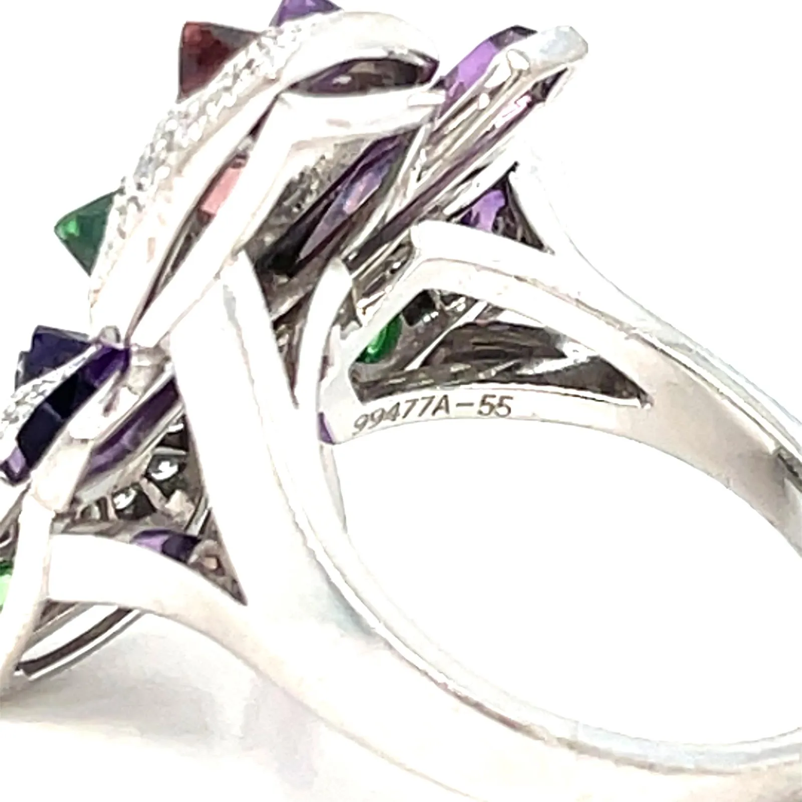 Cartier Diamond and Multi-Gem Caresse d'Orchidées Ring