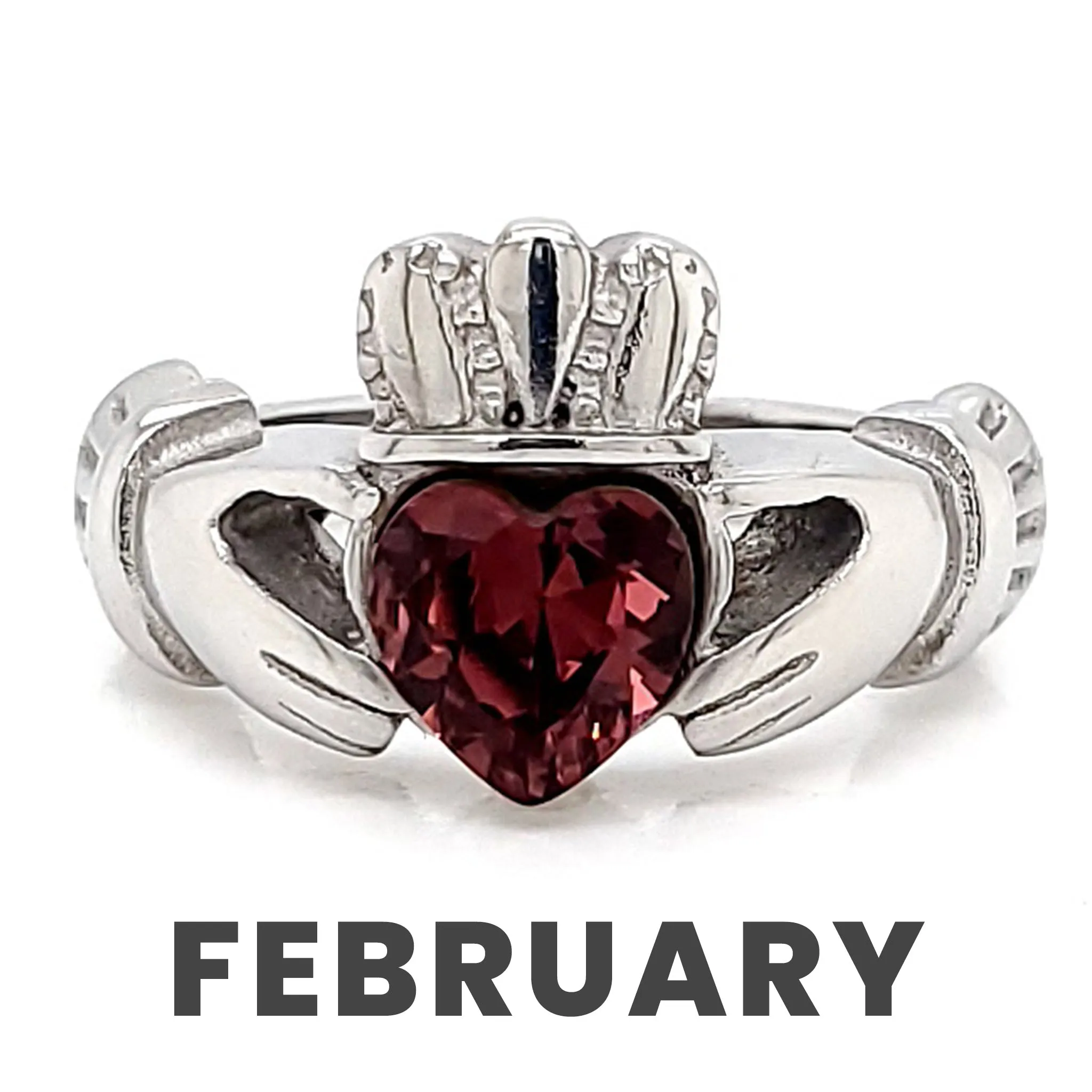 Claddagh Love, Loyalty, & Friendship Birthstone Ring / FBS0001
