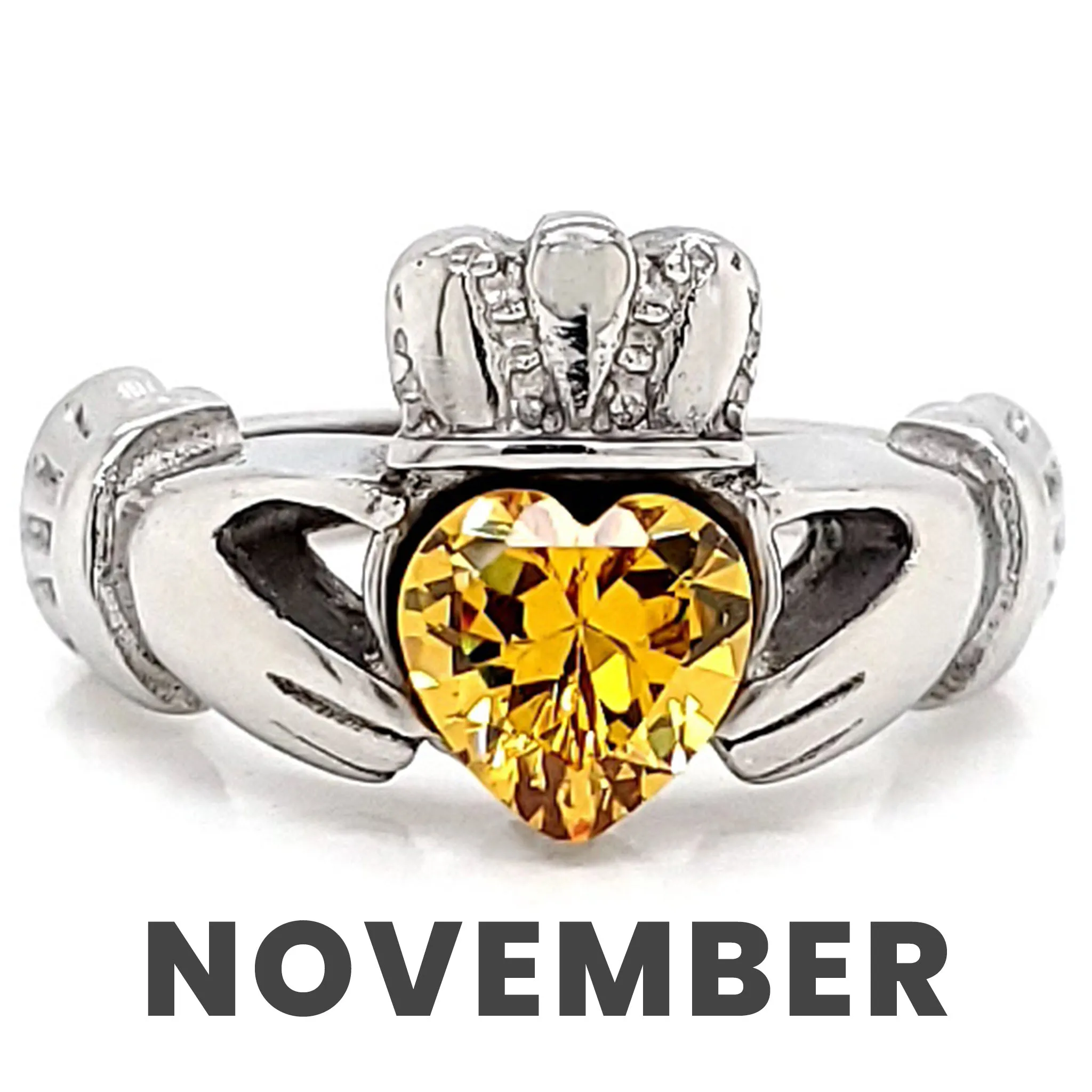 Claddagh Love, Loyalty, & Friendship Birthstone Ring / FBS0001