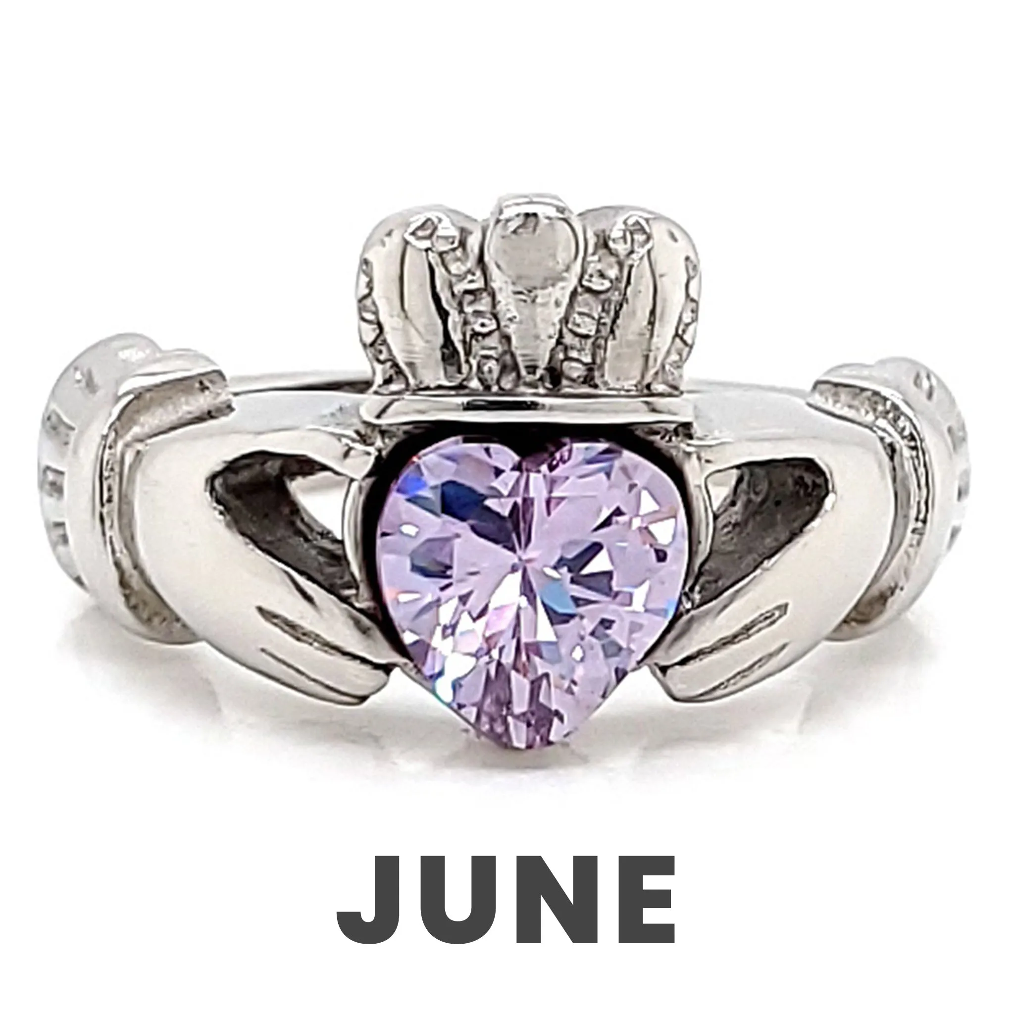 Claddagh Love, Loyalty, & Friendship Birthstone Ring / FBS0001