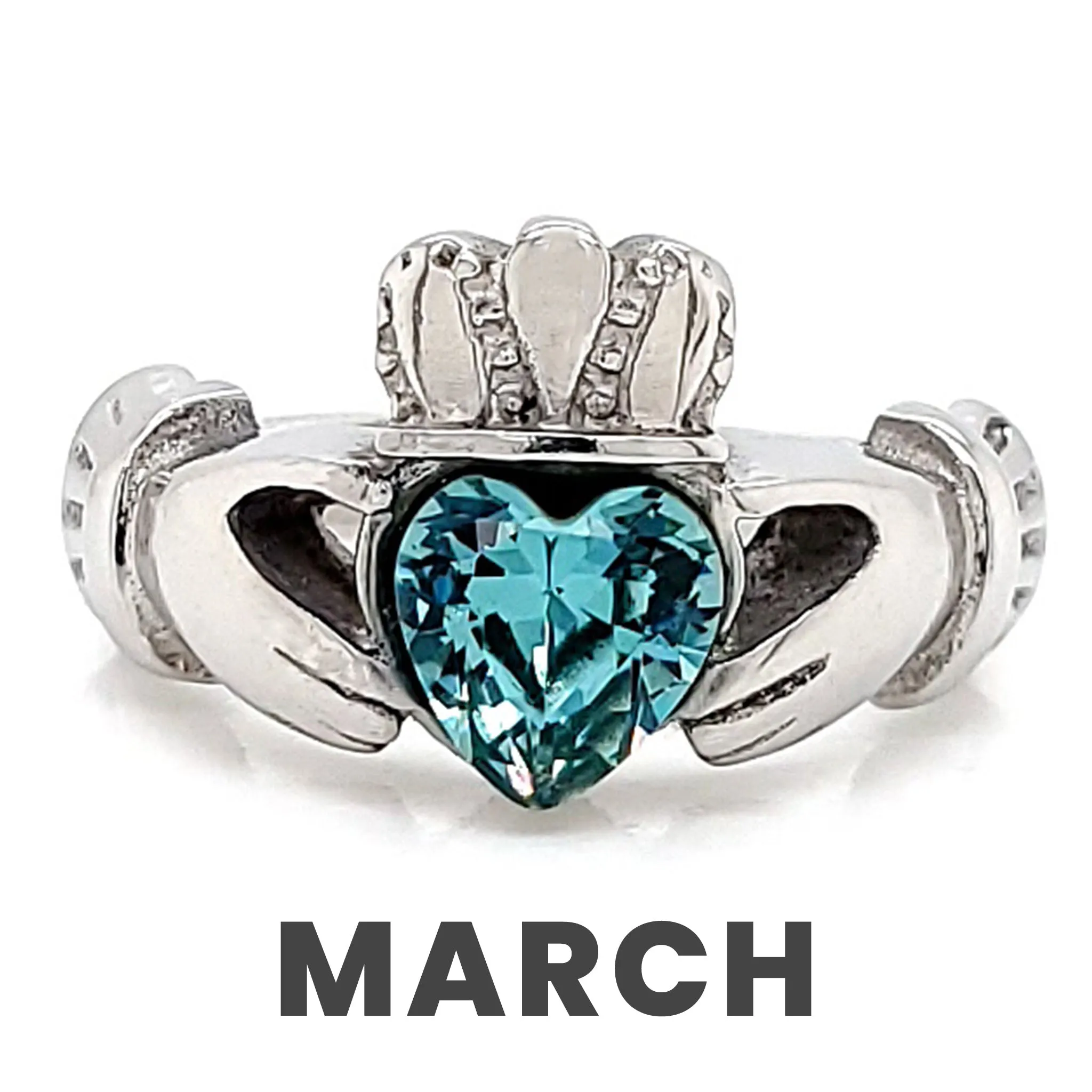 Claddagh Love, Loyalty, & Friendship Birthstone Ring / FBS0001