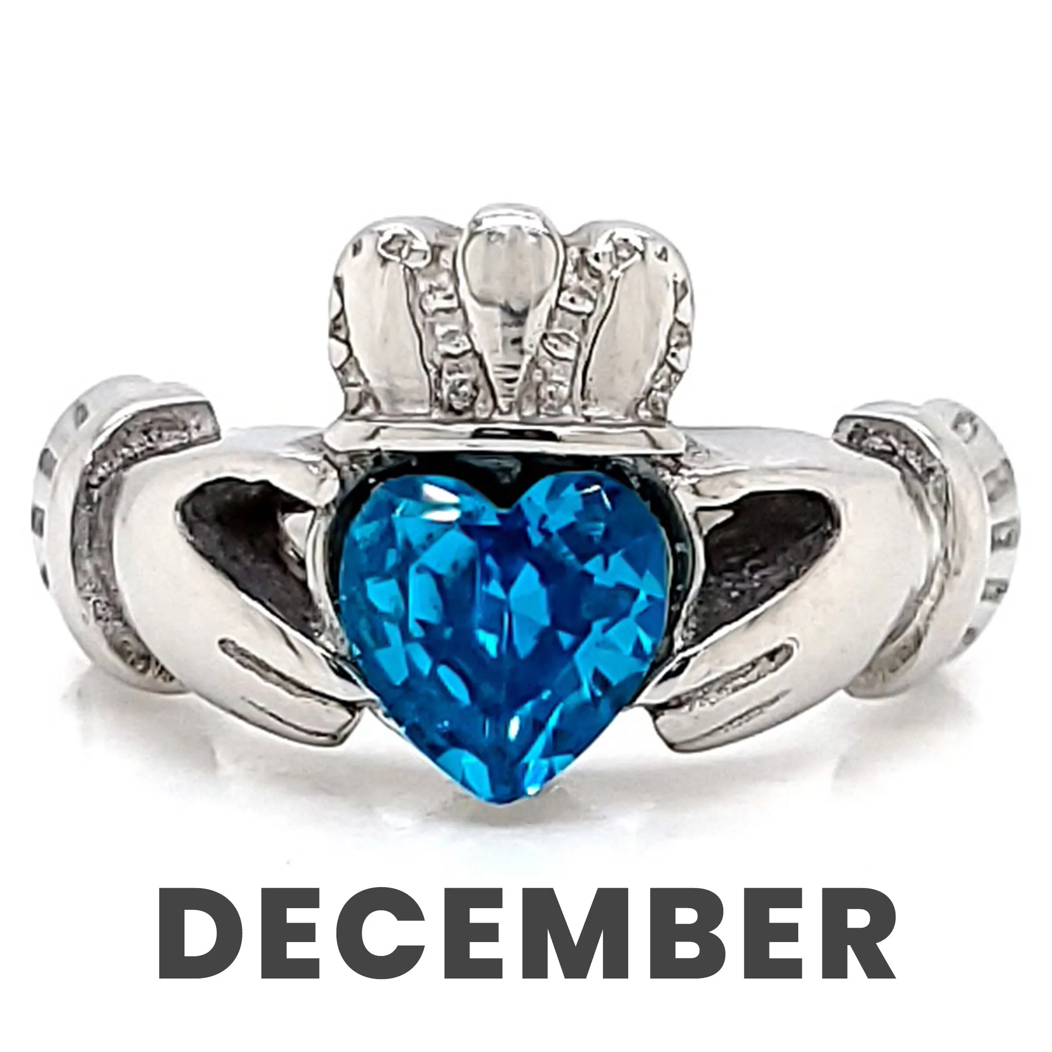 Claddagh Love, Loyalty, & Friendship Birthstone Ring / FBS0001
