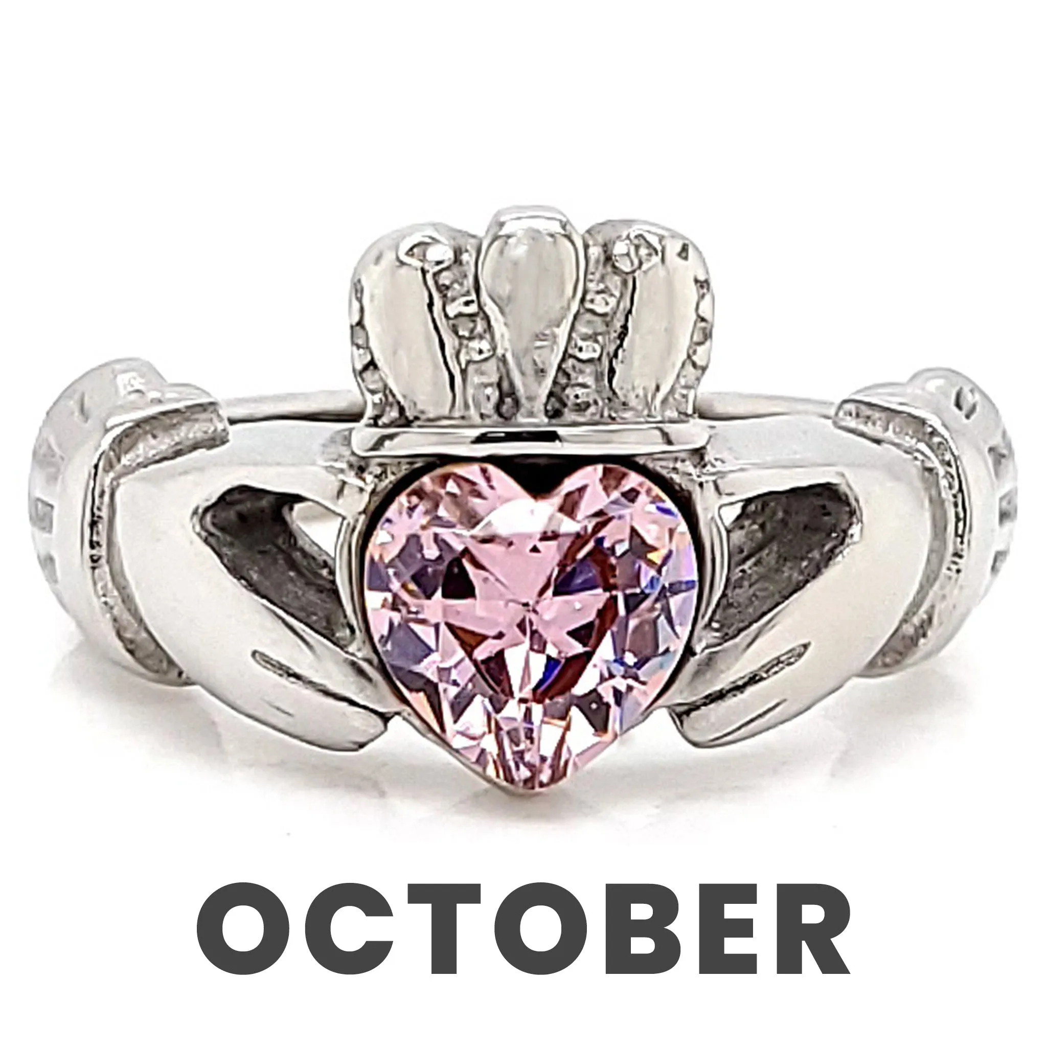 Claddagh Love, Loyalty, & Friendship Birthstone Ring / FBS0001
