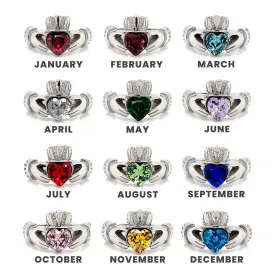 Claddagh Love, Loyalty, & Friendship Birthstone Ring / FBS0001