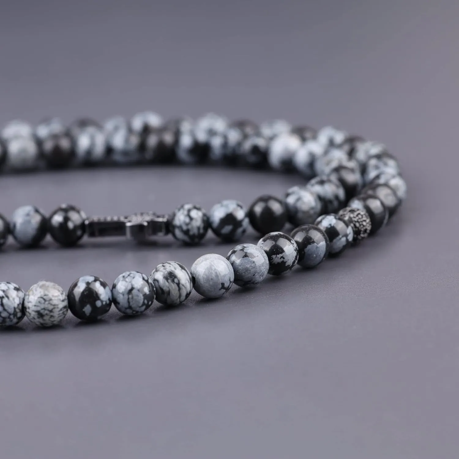 COAI Religious Jewelry Cross Necklace Stone Beaded Necklace for Men Women