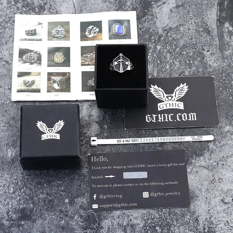 Cross Shield Fleury Stainless Steel Ring