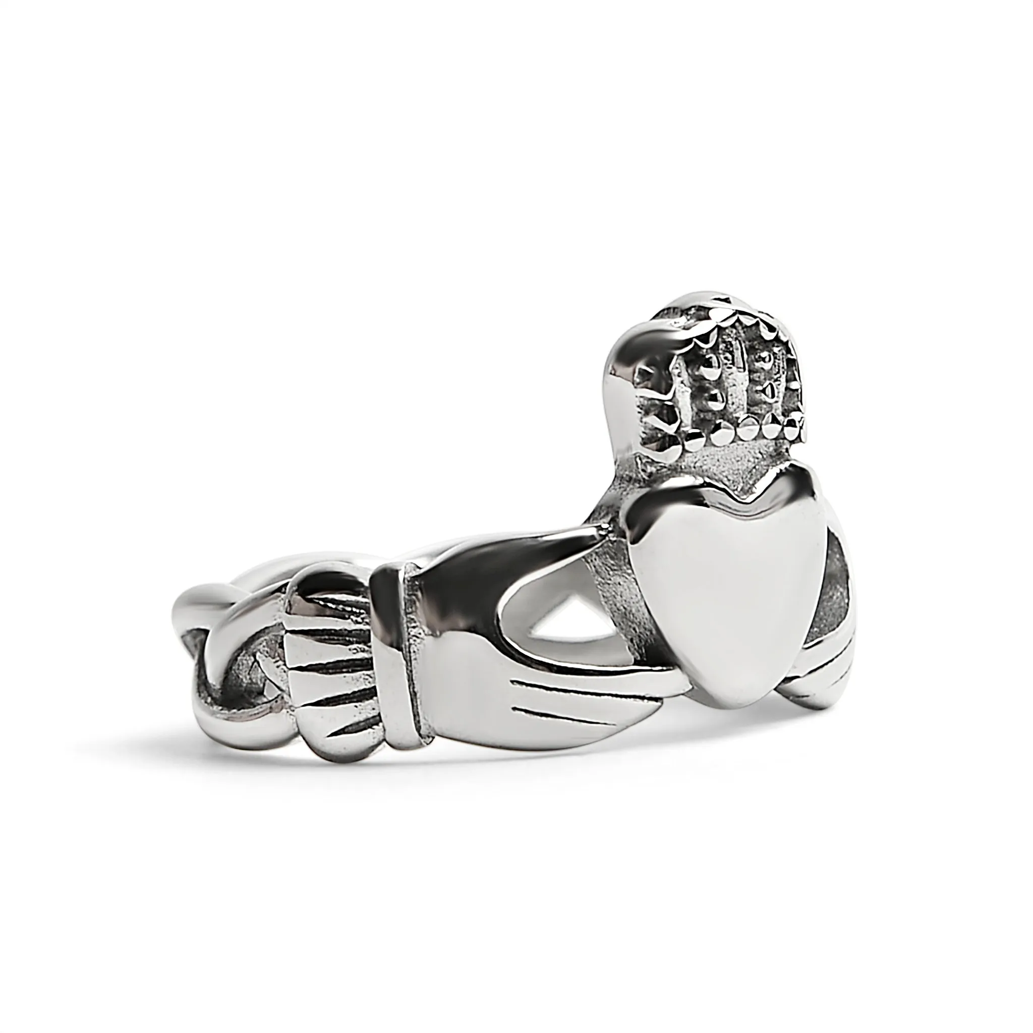 Detailed Claddagh Stainless Steel Ring / SCR4049