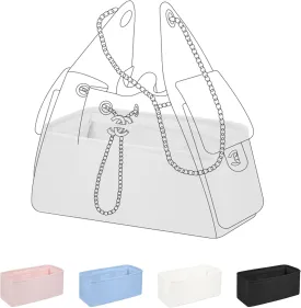 DGAZ Silk Purse Organizer Insert Fits Chanel 25C Hobo BagsSilky Smooth Bag OrganizerLuxury Handbag & Tote Shaper(Mushroom,Small)