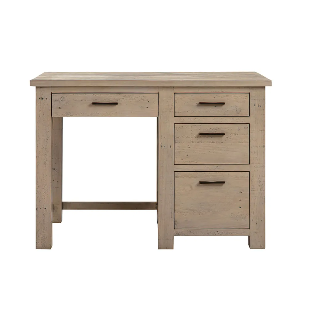 Distressed Pine Four Drawer Desk