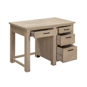 Distressed Pine Four Drawer Desk