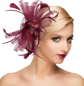 dressfan Fascinator Hat Headpiece Womens 20s Vintage Wedding Hair Accessories for Derby/Wedding/Cocktail/Tea Party