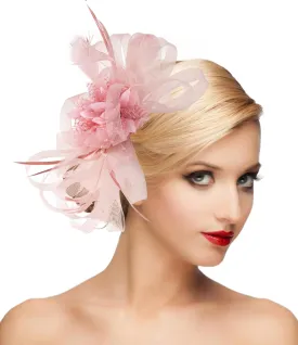 dressfan Fascinator Hat Headpiece Womens 20s Vintage Wedding Hair Accessories for Derby/Wedding/Cocktail/Tea Party