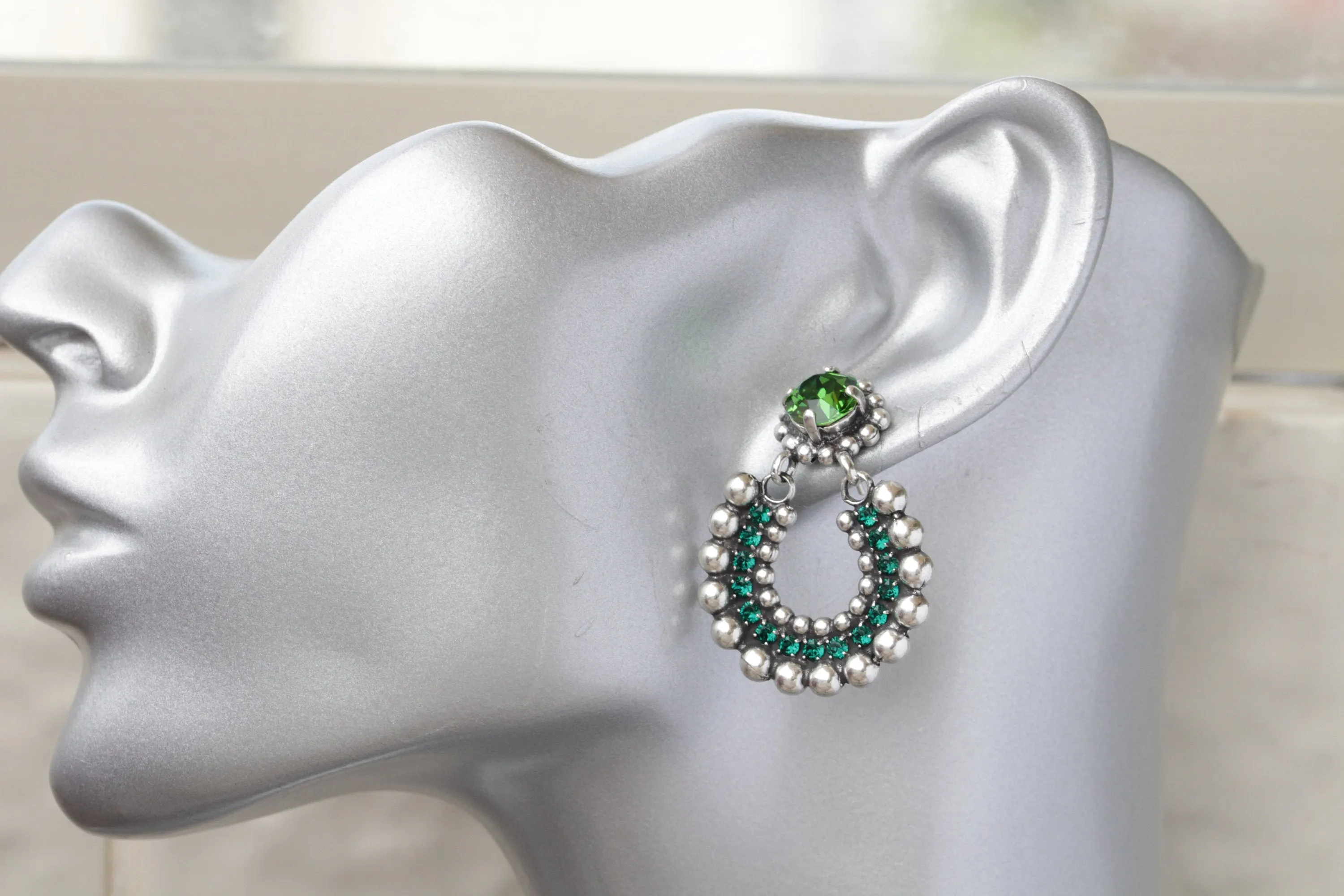 EMERALD GOLD EARRINGS