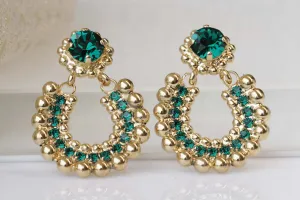 EMERALD GOLD EARRINGS
