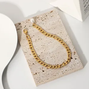 F14.Baroque pearl anklet