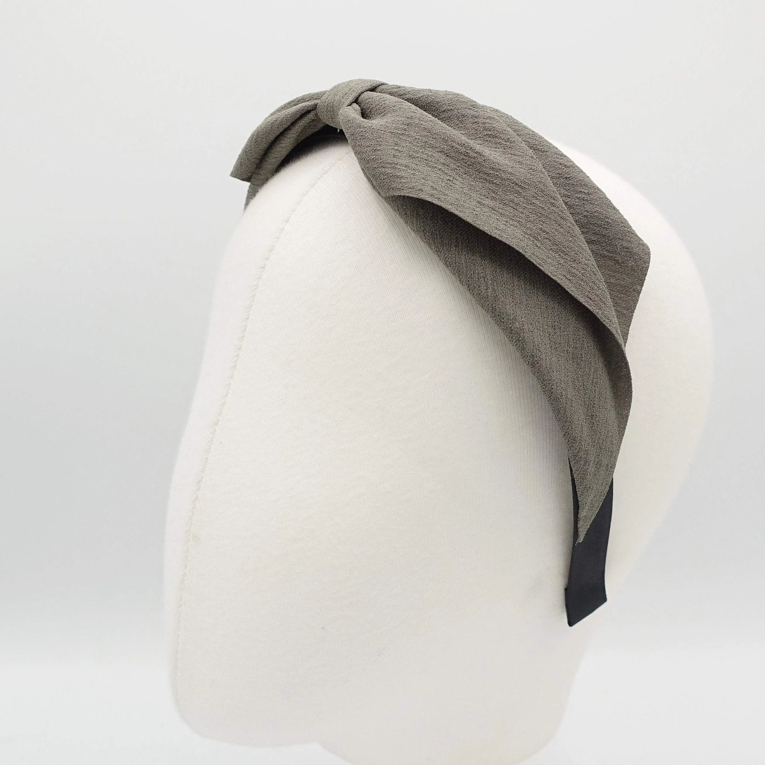 folded hair bow headband for women