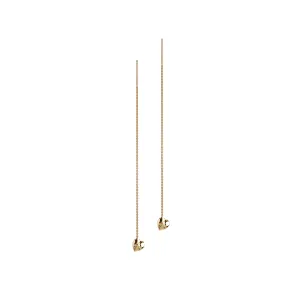 Heart 14K Gold Symbol Thread Through Earring
