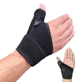 HiRui Wrist Brace Thumb Brace with Splints for Men and Women, Wrist Stabilizer Support for Carpal Tunnel Arthritis Sprains Tendonitis Recovery Pain Relief, Adjustable (Right Hand - One Size)