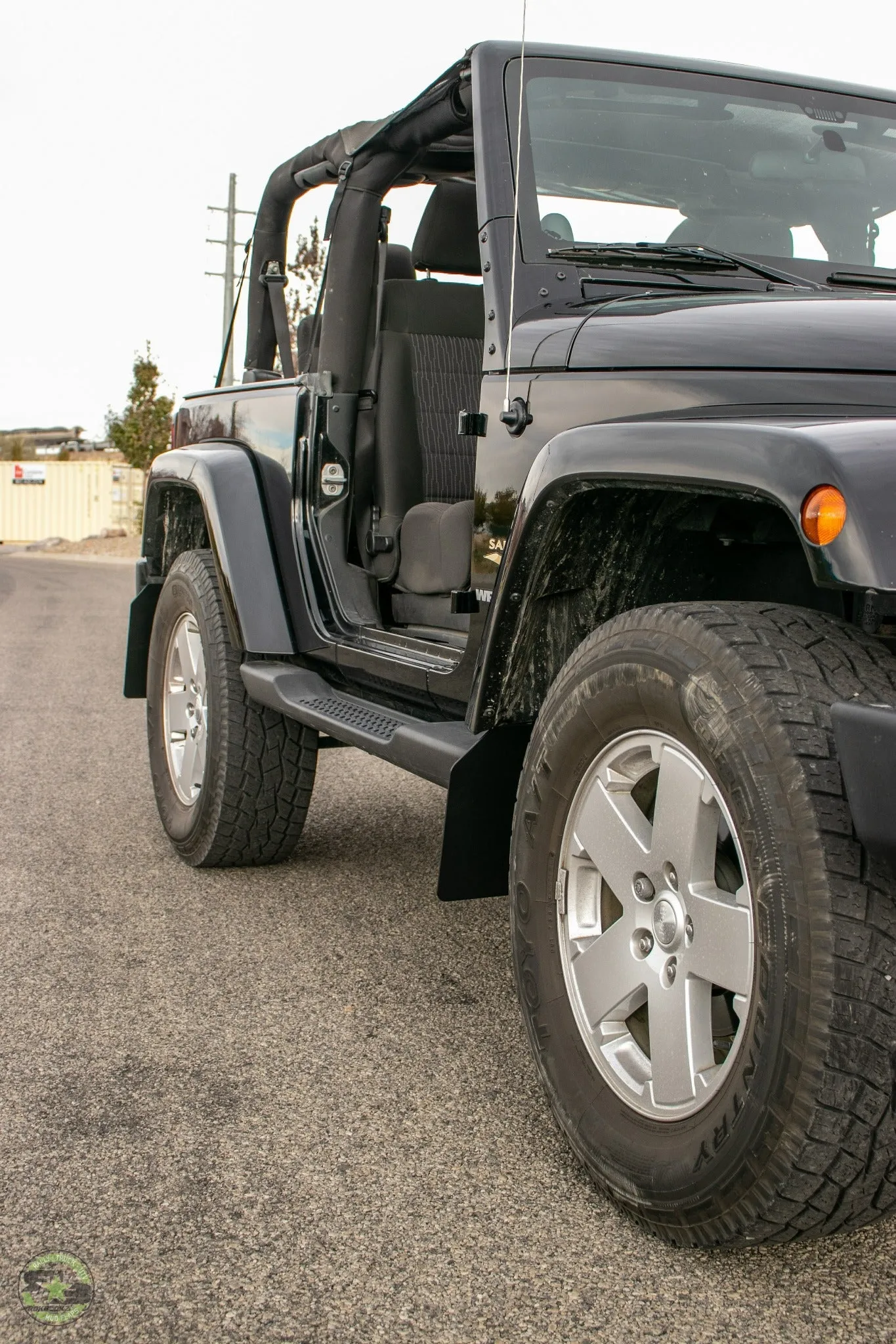 Jeep Wrangler (JK, JKU) 2007-2018 Quick Release Mud Flaps - REAR ONLY