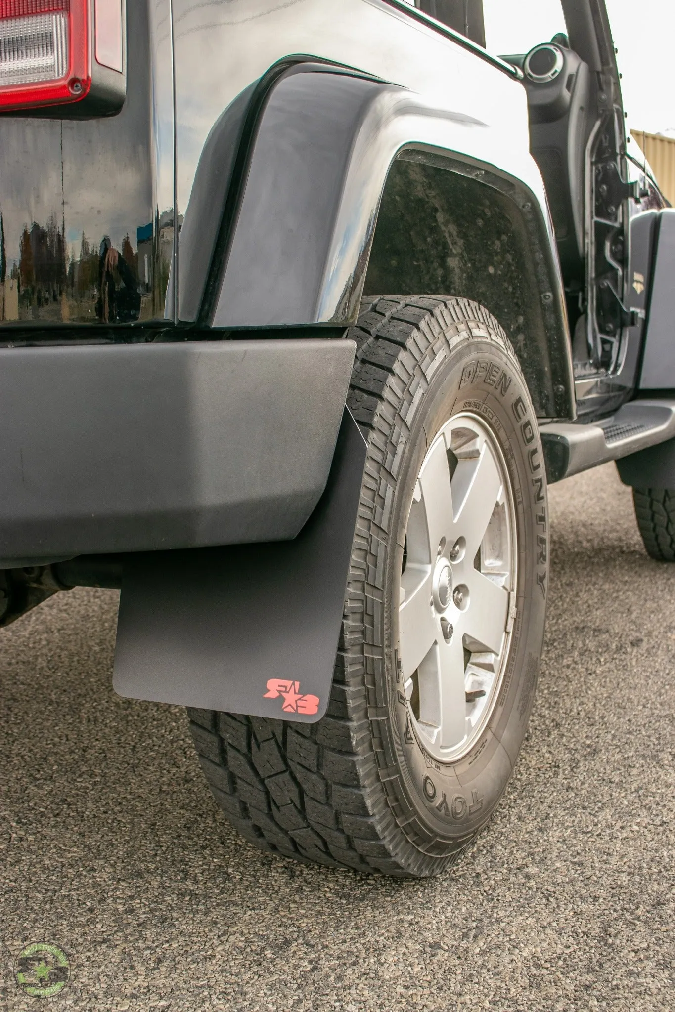 Jeep Wrangler (JK, JKU) 2007-2018 Quick Release Mud Flaps - REAR ONLY