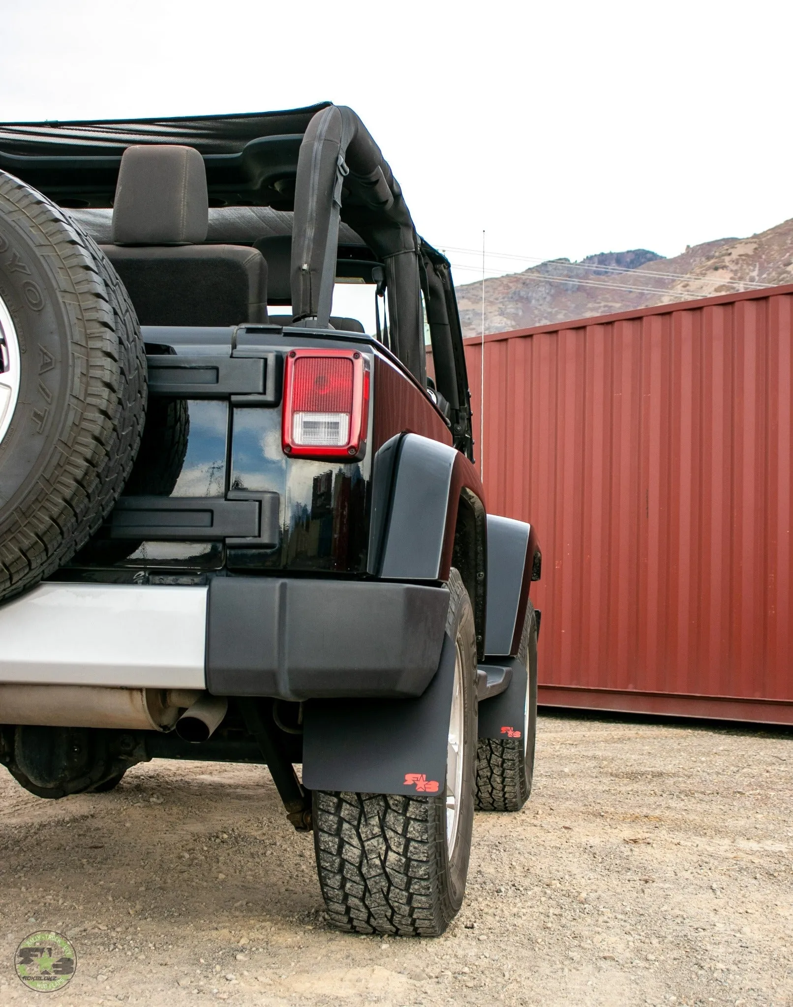 Jeep Wrangler (JK, JKU) 2007-2018 Quick Release Mud Flaps - REAR ONLY
