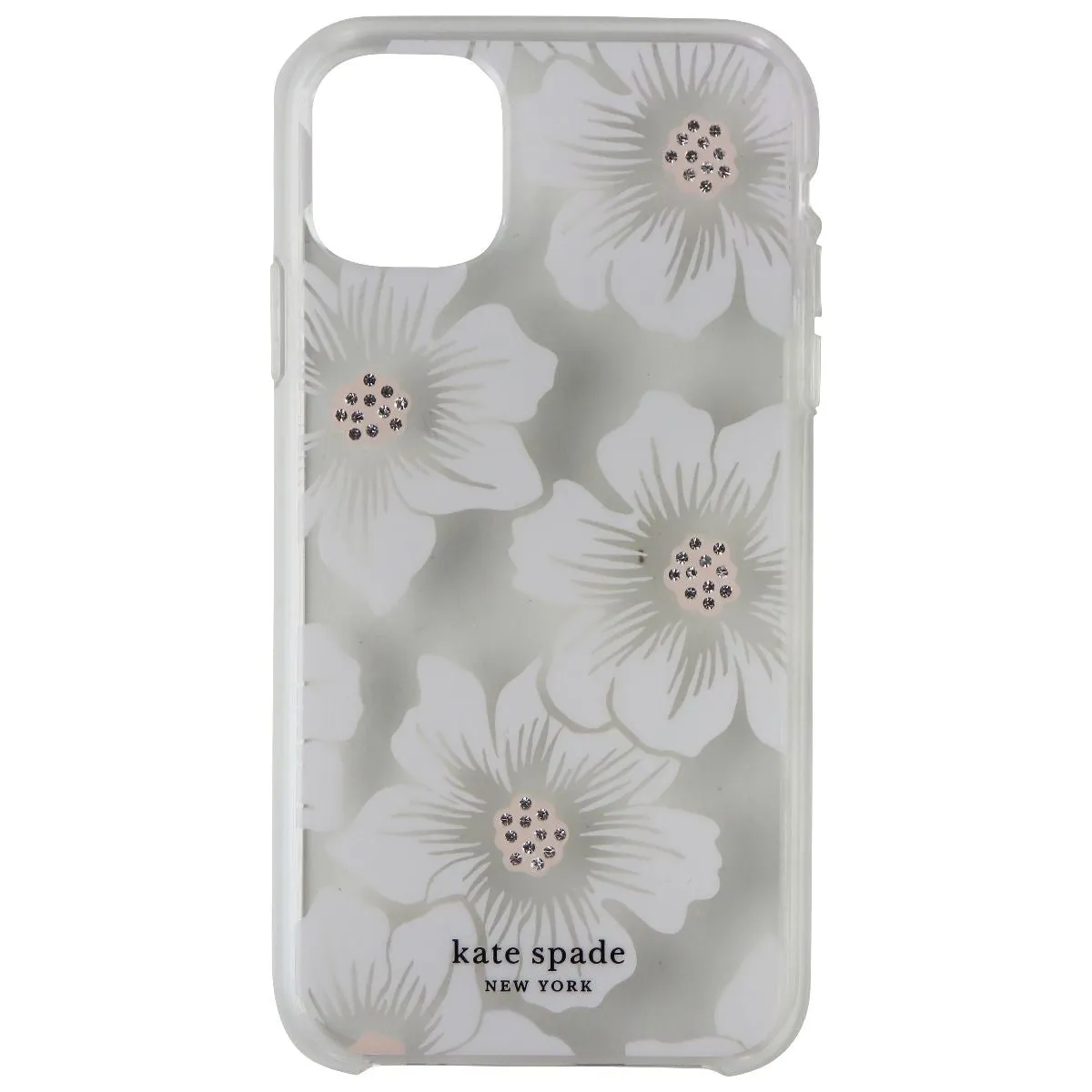 Kate Spade Hardshell Case for Apple iPhone 11 - White Hollyhock/Clear